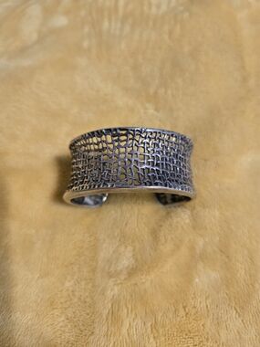 Silpada Silver Openwork Mesh Cuff Bracelet
